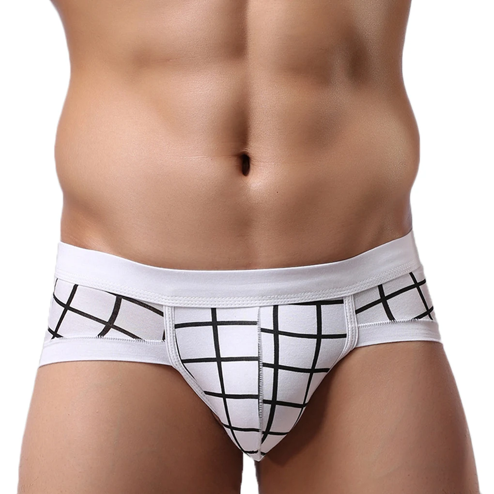 Удобные Для мужчин решетки узор дышащий эластичный Нижнее Бельё для девочек