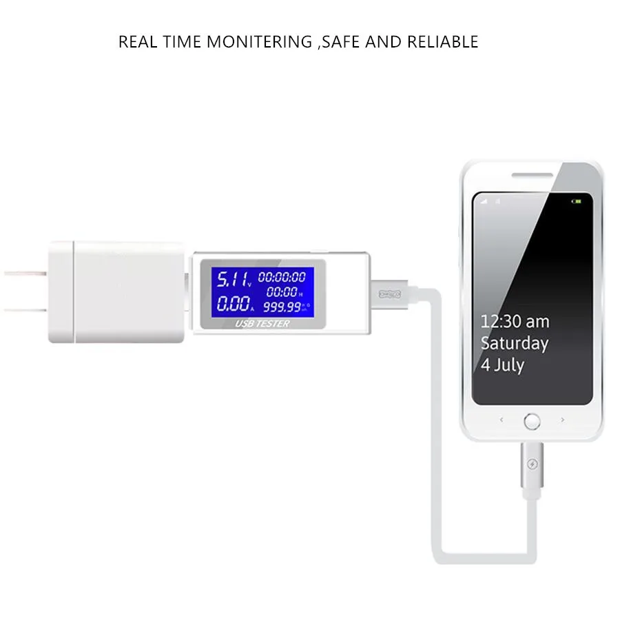 Usb тестер постоянного тока 4 30 в 9 1 измеритель напряжения таймер Амперметр