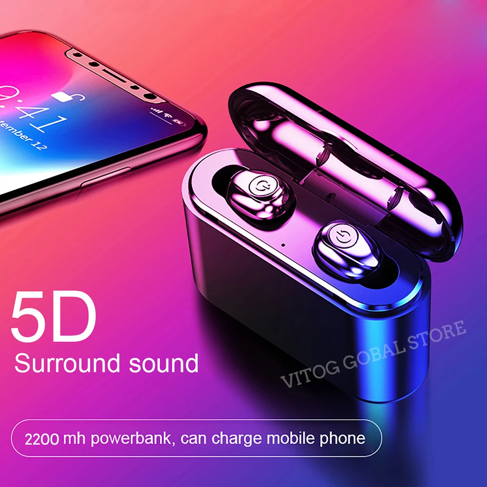 X8 наушники вкладыши Tws True Беспроводной Bluetooth гарнитура Водонепроницаемый ipx8 5 0