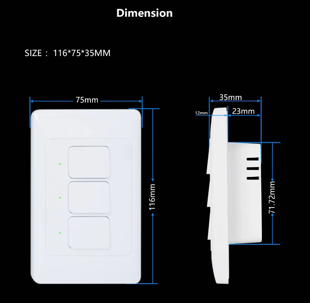 Zemismart Wi-Fi настенный пуш-ап светильник переключатель Alexa Google Home позволяют Tuya Smart Life APP Управление US 1 Gang 2/3 банды Умные выключатели