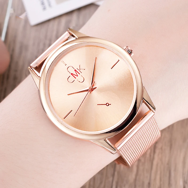 2018 горячие новые модные кварцевые часы из нержавеющей стали с черным золотом и