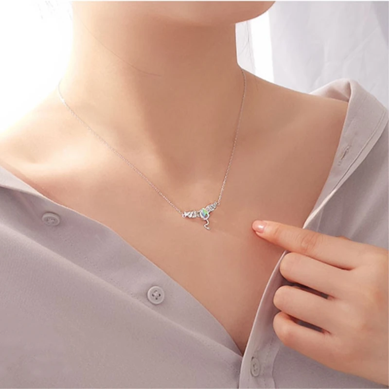 Ожерелье женское Mori Moonstone из стерлингового серебра 925 пробы с цепочкой Маленький