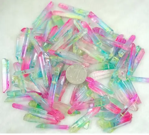 Кулон из камня жеоды кварцевый титановые кристаллы Друза 10 шт. k1 | Украшения и