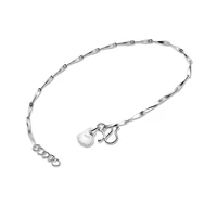 tiny simple dainty link bracelet for women 925 silver chain small bangle bohemian charm jewelry girl gift handmade bracelet