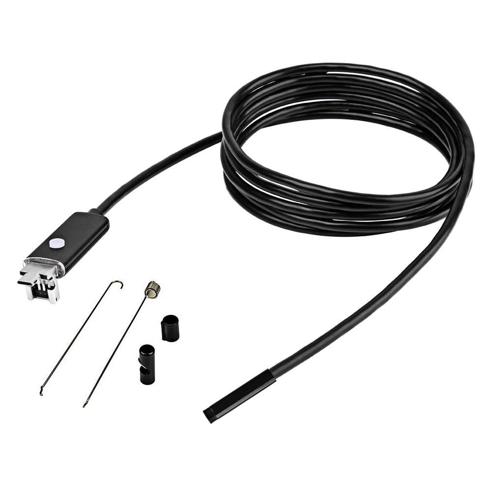 2 м 5 10 мм 2-в-1 проверка для Android Micro USB эндоскоп Камера Водонепроницаемый 6