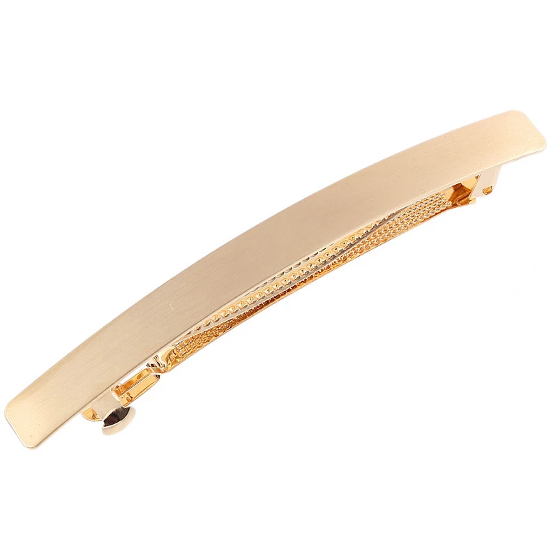 Long strip Golden Популярные простые золотые металлические заколки для волос для женщин, заколка для волос, заколка для волос, держатель для конского хвоста, аксессуары для волос для девушек, женские - Цвет: Long strip Golden
