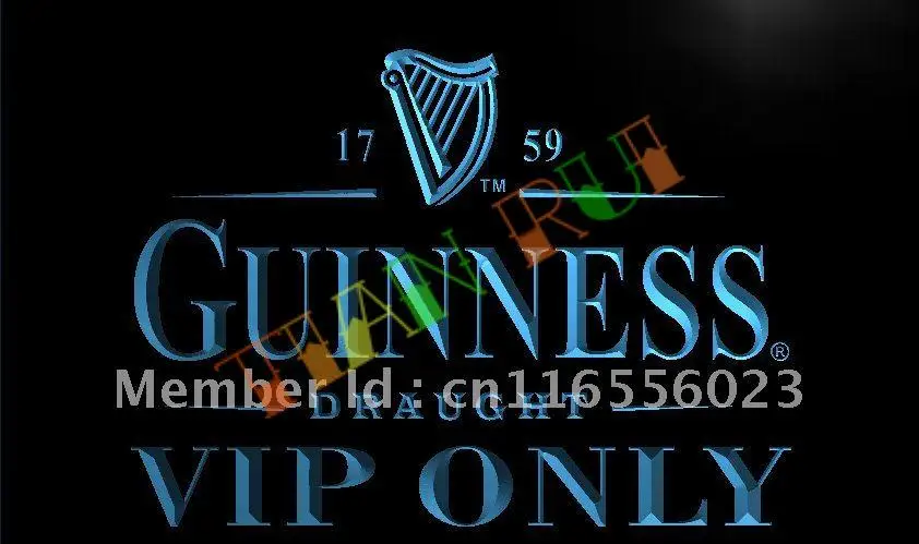 

LA089- Guinness VIP Only Bar LED Neon Light Sign