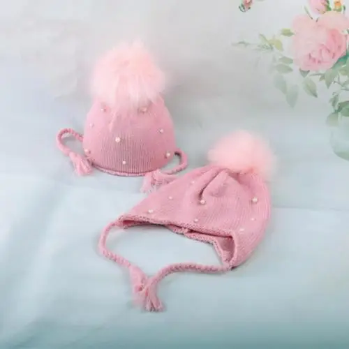 2017 Brand New Toddler Kids Girl Boy Baby Infant Winter Warm Pearl Crochet Knit Hat Beanie Cap 0-9T | Детская одежда и обувь