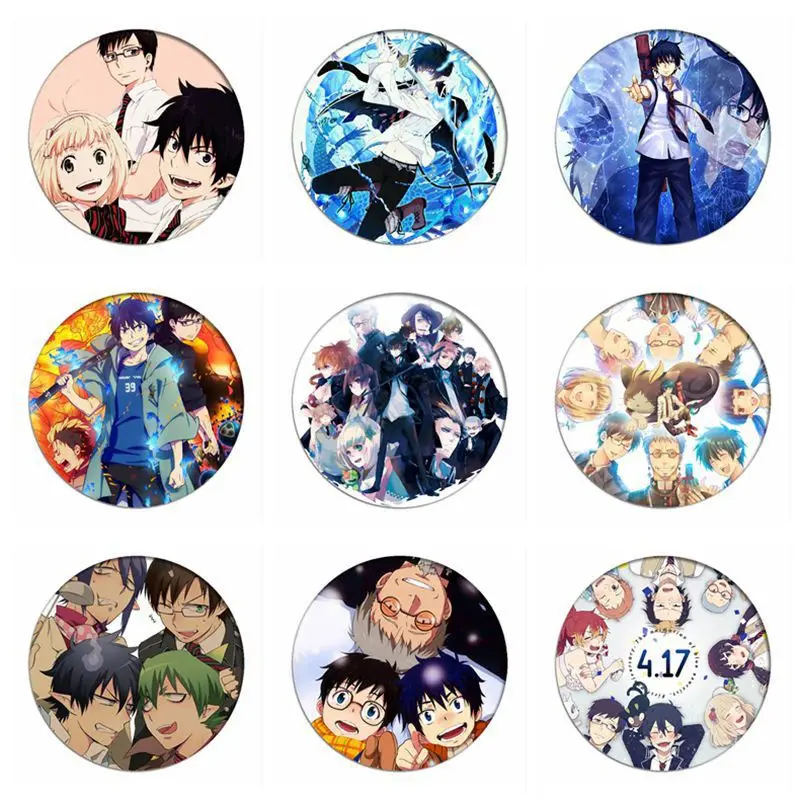 Синий экзорцист значок косплея Ao no Exorcist Rin Okumura брошь на кнопке стимулятор