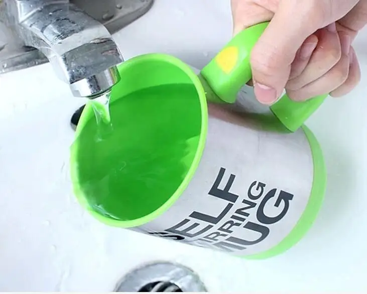 Нержавеющая сталь Кофе Кружка Self перемешивающие кружки Электрический