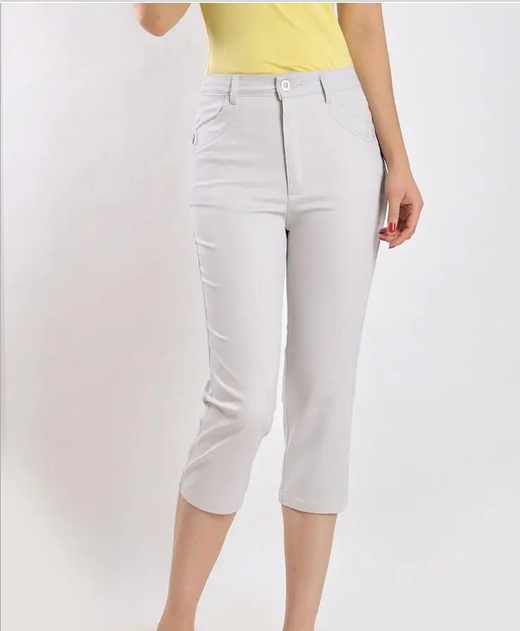 Женские леггинсы 2016 летние Стрейчевые обтягивающие с высокой талией