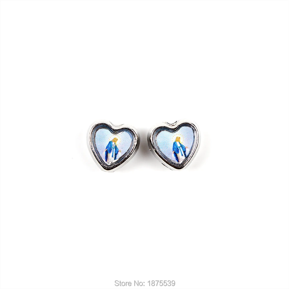 Heart Alloy Bead Our Lady of Grace Color Picture | Украшения и аксессуары