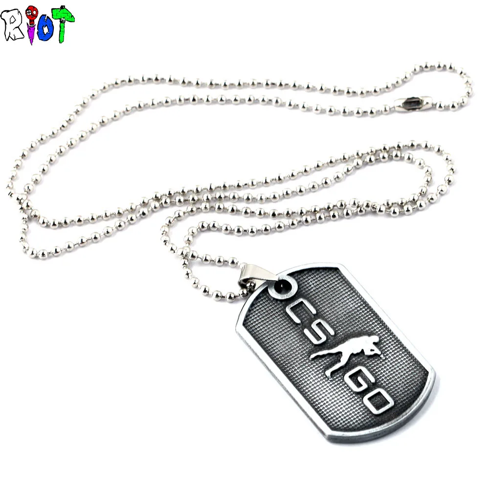 Игра Cs Go цепочка круглые бусины из нержавеющей стали ожерелье Counter Strike подвеска