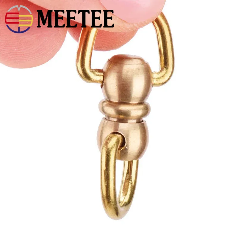 MEETEE 2 шт. латунь 8 слово универсальная вращающаяся Пряжка DIY чистые медные