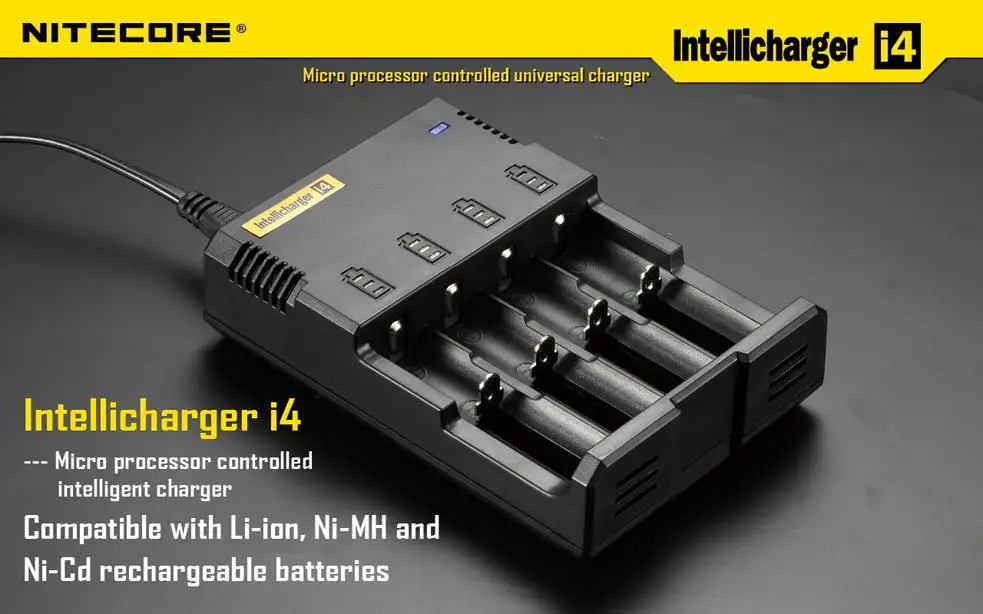 Nitecore 4 Multi-function Зарядное Устройство Универсальный Литий-Ионная Ni-Mh устройство I4