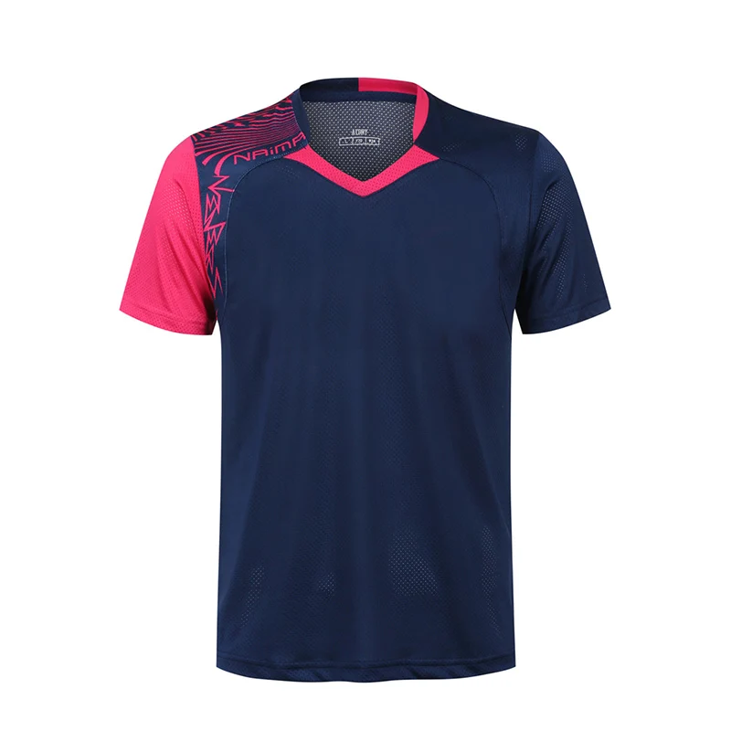 Man black 1 shirt Рубашка для бадминтона с бесплатной печатью для мужчин/женщин, Спортивная футболка для бадминтона, футболки для настольного тенниса, одежда для тенниса, сухая крутая рубашка 5062 - Цвет: Man black 1 shirt
