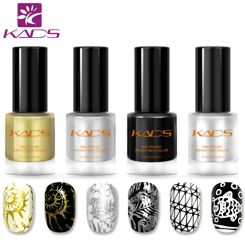 Kads Новинка Классический лак для ногтей Цвет штамповки польский два в одном набор