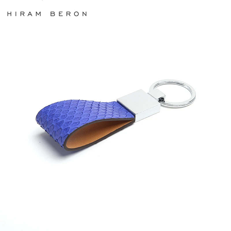 Брелок для ключей Hiram Beron мужской держатель из натуральной кожи питона в