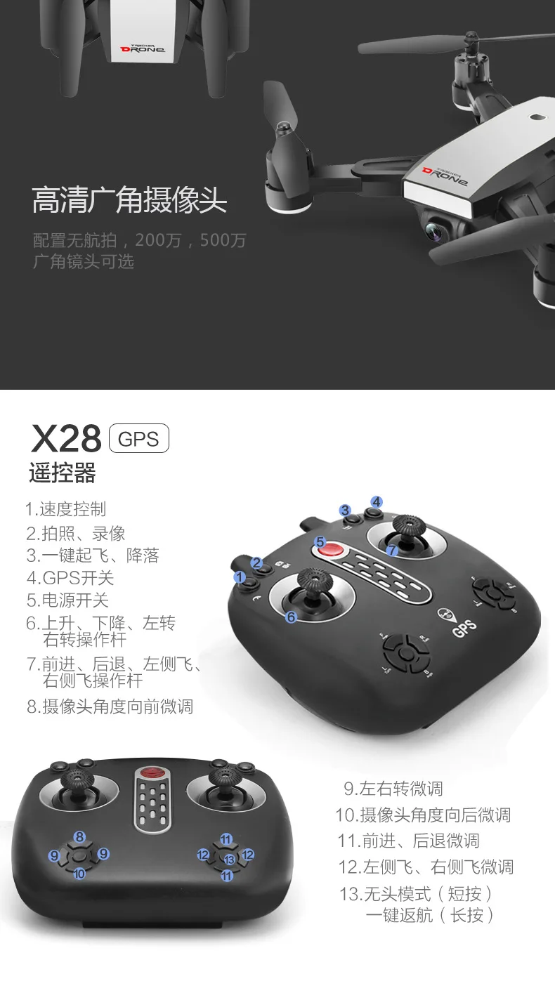 28X мини Дроны с камерой HD 2MP RC вертолет wifi FPV RC Квадрокоптер складной Безголовый Профессиональный Дрон gps удержание высоты