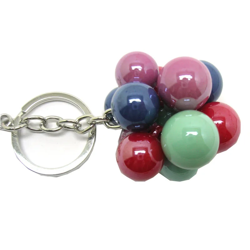 Dandie 2018 New Fashionable Handmade Accessory With Colorful Acrylic Beads Design Keychain Jewelry Bag Charm | Украшения и