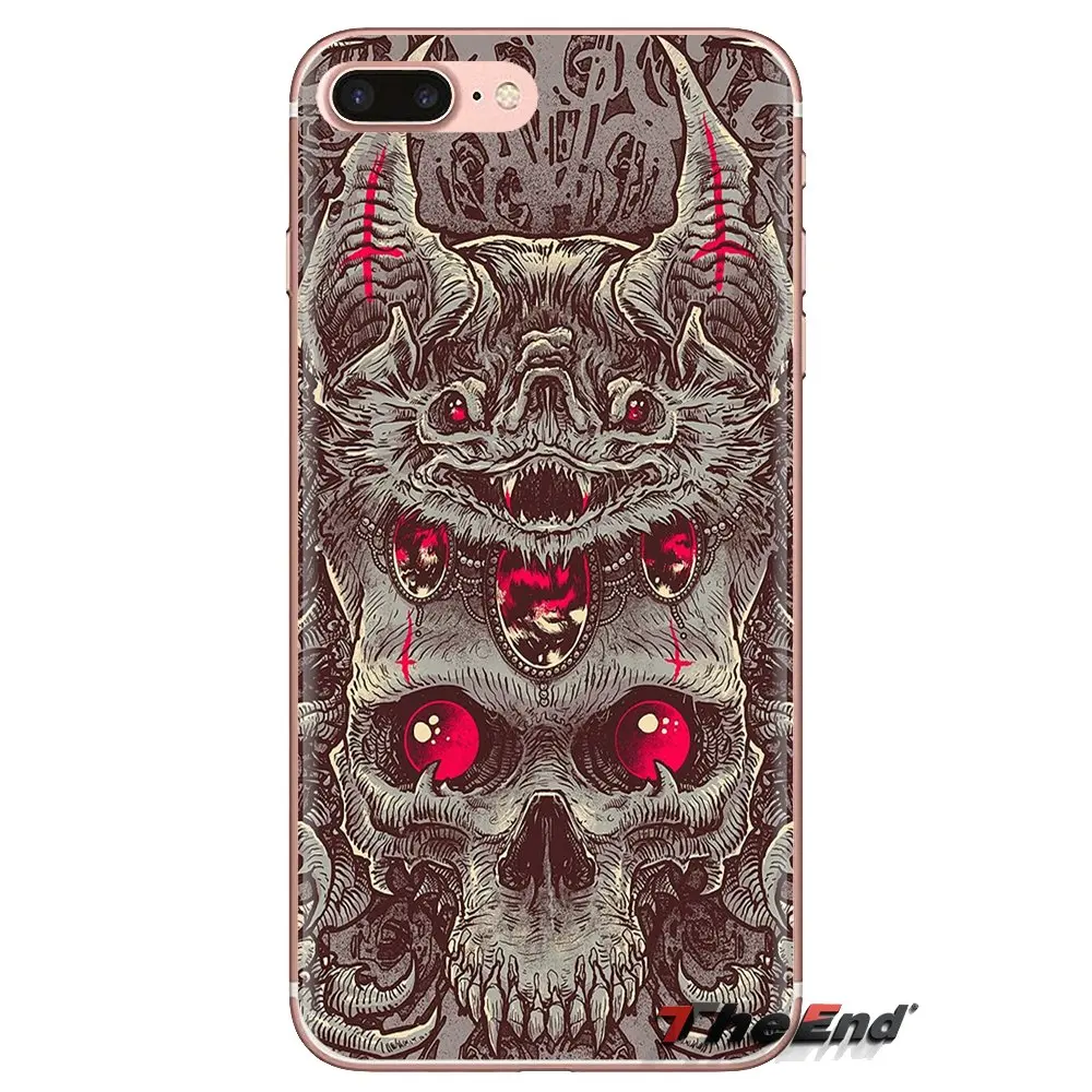 Сатанинский череп мягкие прозрачные чехлы Чехлы для iPod Touch Apple iPhone 4 4S 5 5S SE 5C 6 6S 7 8 X