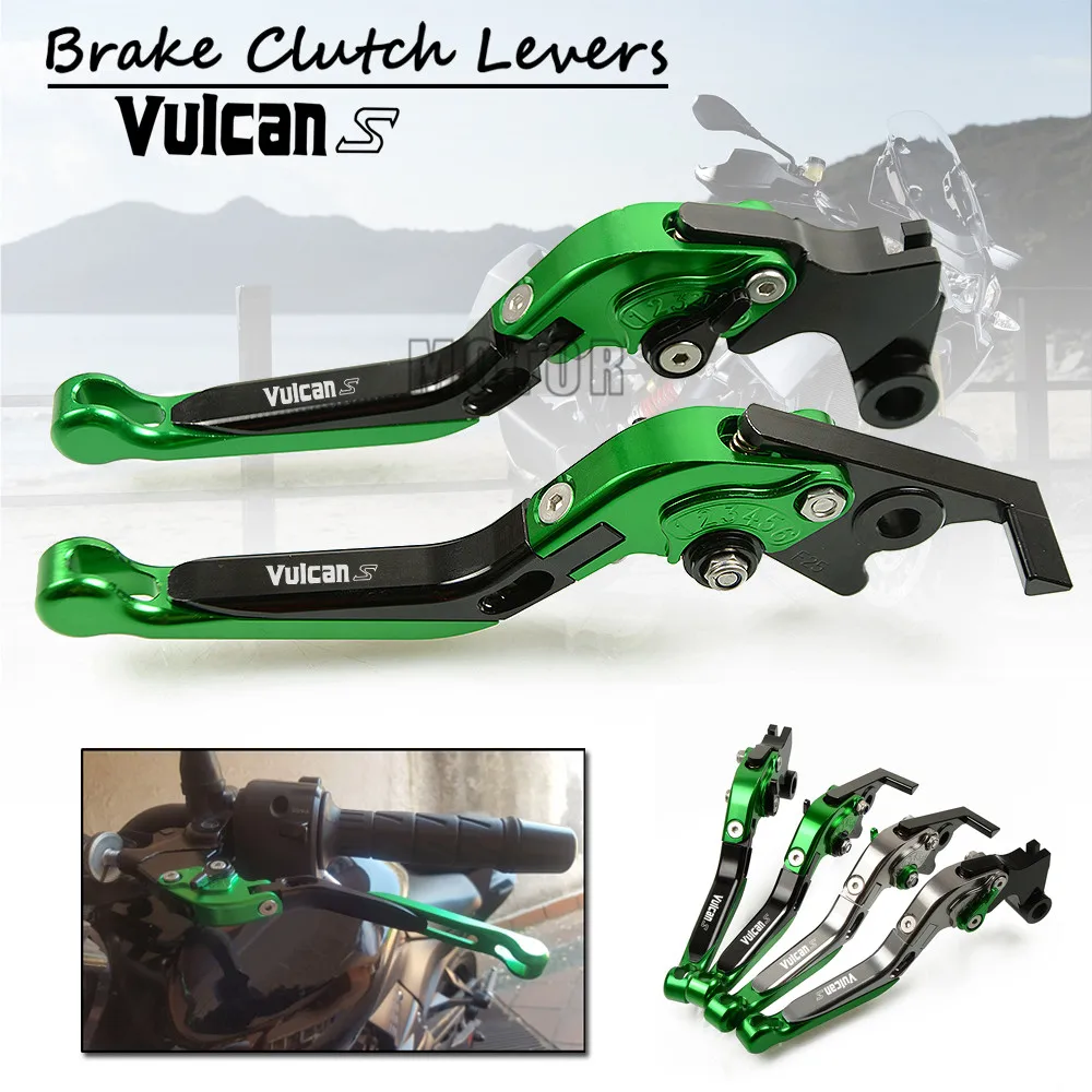 

CNC Aluminum Motorcycle Adjustable Folding Extendable Brake Clutch Levers For Kawasaki VULCAN S 650cc 2015-2018 2016 2017 650 cc