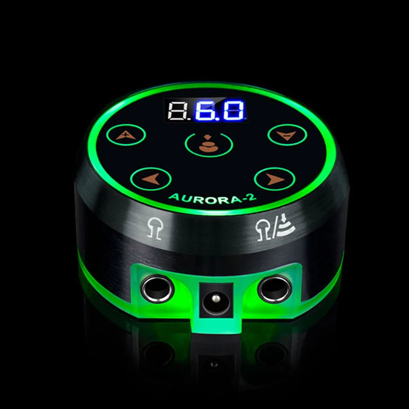 Аврора II lcd татуировки питания Профессиональный с адаптером питания для катушки и роторных тату машин