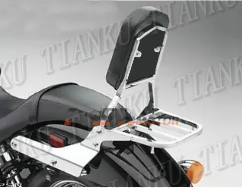Черный мотоцикл спинки Sissy бар багажная стойка для HONDA Shadow VT 750 Phantom sports версия 2006
