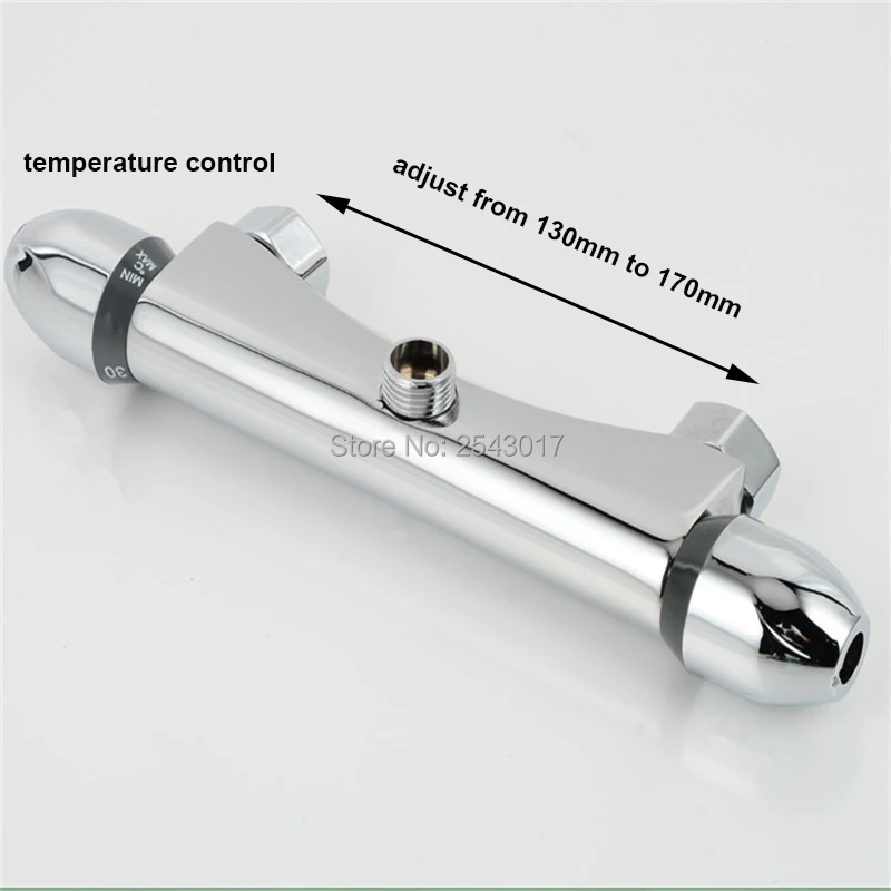 Настенный хромированный термостатический смесительный клапан GIZERO для ванной