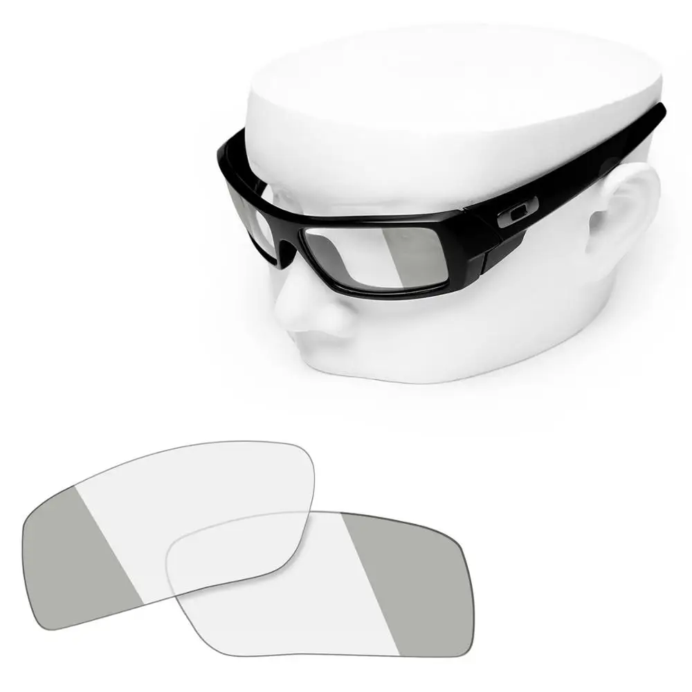 

OOWLIT Replacement Lenses of Eclipse Grey Photochromic for-Oakley Gascan Sunglasses