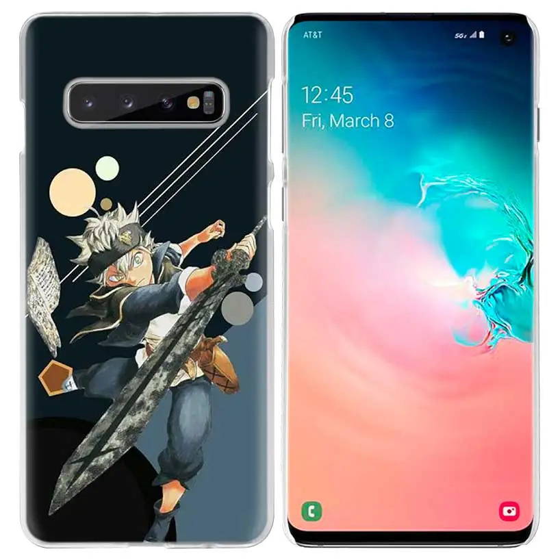 Аста черный клевер чехол для samsung Galaxy S10 5G S10e S9 S8 M40 M30 M20 M10 J4 J6 плюс J8 Note 8, 9, 10, аниме чехол для телефона pc - Цвет: 07