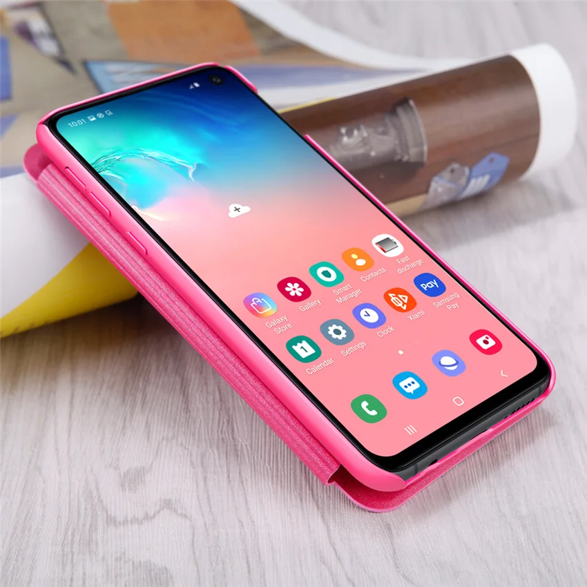 Чехол книжка для Samsung Galaxy S10e Роскошный чехол кожаный S10e|Бамперы| |