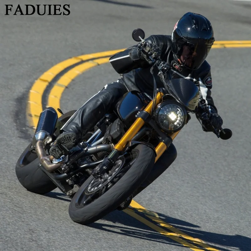 FADUIES 5 75 &quotкруглая мотоциклетная Адаптивная Поворотная светодиодный фара для Harley