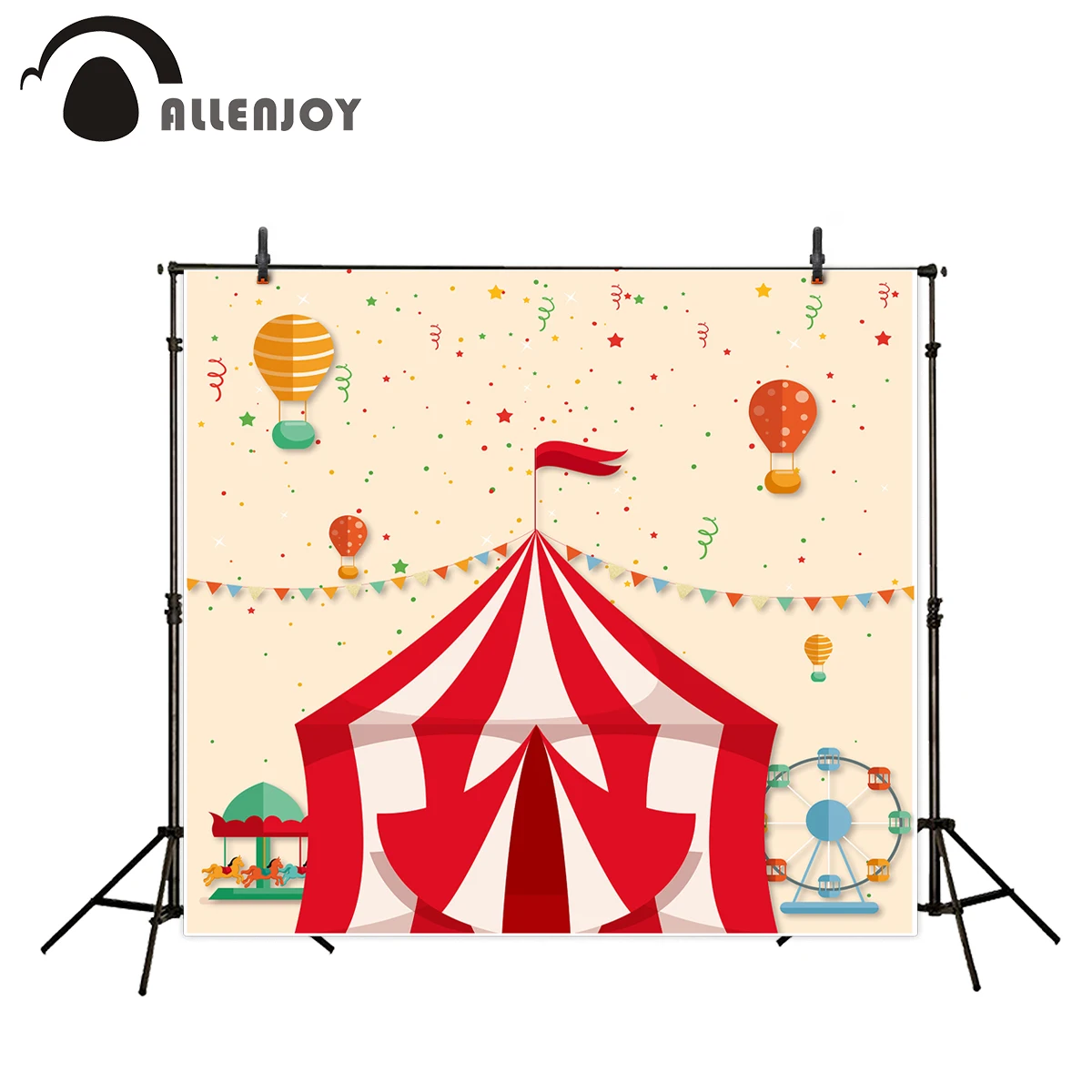 Фон для фотосъемки Allenjoy парк аттракционов цирк карусель воздушный шар фестиваль