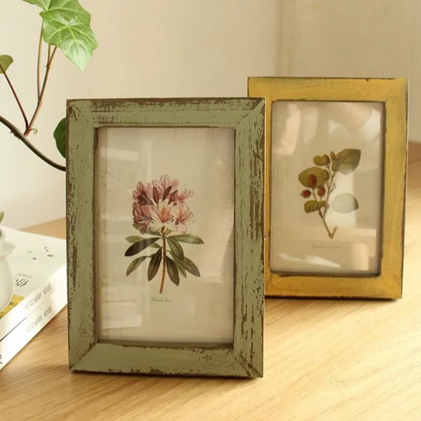 6-inch frame to do the old retro blue green orange fir hand-polished zakka grocery | Дом и сад