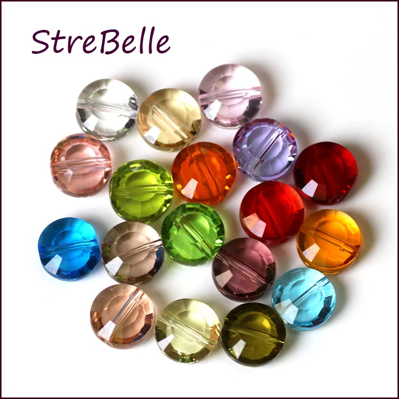 Стеклянные хрустальные бусины 8 мм класса ААА элегантные в форме пуговиц для