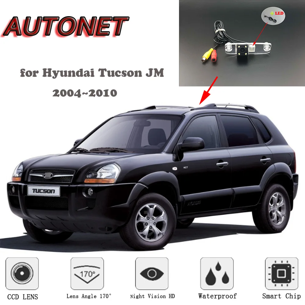 Автокамера заднего вида HD с ночным видением для Hyundai Tucson JM 2004 ~ 2010 CCD/RCA