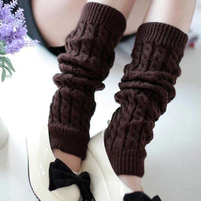 Женские зимние носки теплые для девушек вязаная крючком шерстяная тёплая