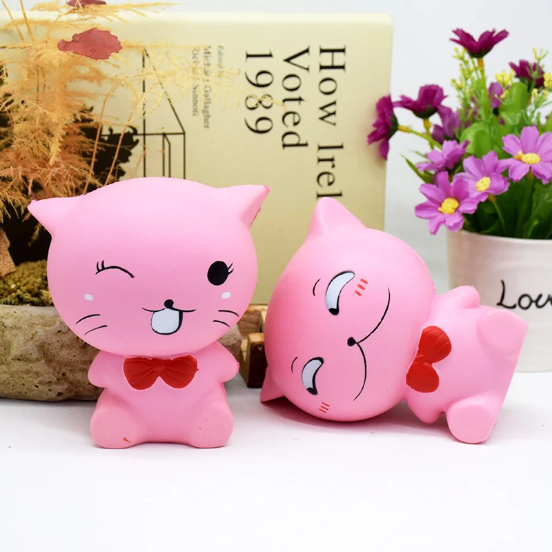 Jumbo Kawaii мягкая игрушка для снятия стресса игрушечная кошка медленно