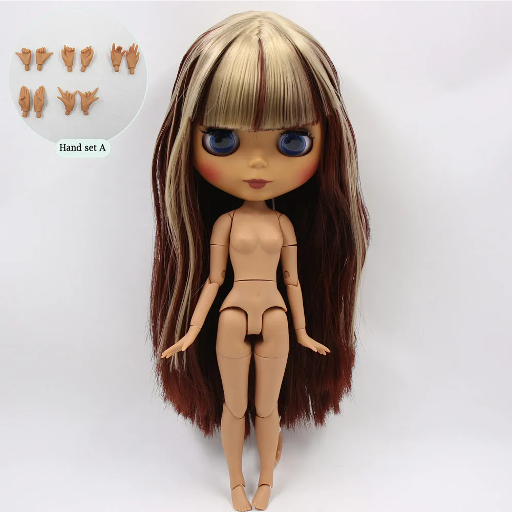A doll with hand A Ледяная Обнаженная кукла Blyth No. BL9031/0362 семена красных цветов блонд волос 1/6 bjd, пульлип, licca, jerryberry - Цвет: A doll with hand A