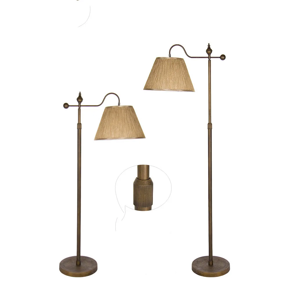 High Quality Zoom Led Light Modern Floor Fabric European Lighting Lampshade Retro Lamps E27 Bulb Exotic | Освещение