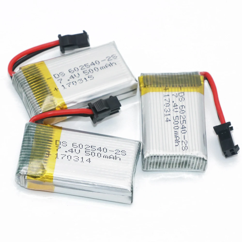 3 шт./лот 7 4 V 500mAh Lipo батарея 2S для H8C DFD F183 F182 RC Квадрокоптер|7.4v 500mah lipo battery|lipo batterylipo