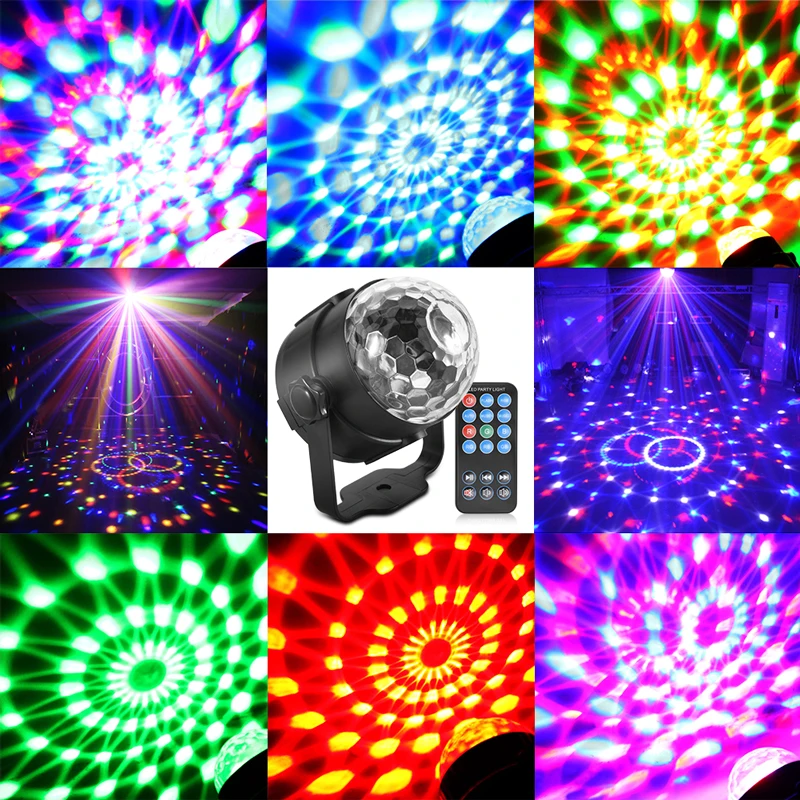 ANEMEL DJ Disco Ball Lumiere 3 Вт лазерный проектор с активацией звуком RGB сценический