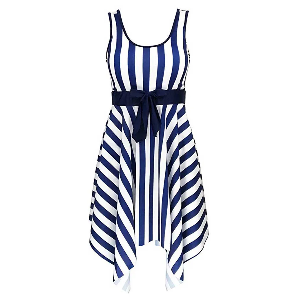 Женский модный летний купальный принт полосатый купальник костюм пуш ап пляжный