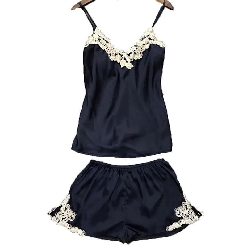 Комплект женской атласной одежды из 2 предметов кружевная пикантная одежда без