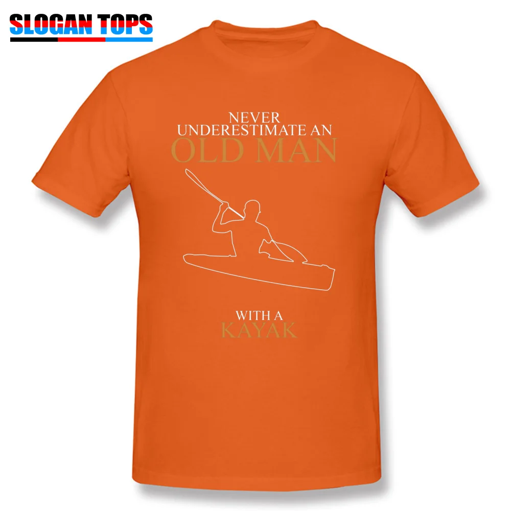 Уличная одежда мужская футболка модная с надписью Never Underestimate An Old Man With A Kayak