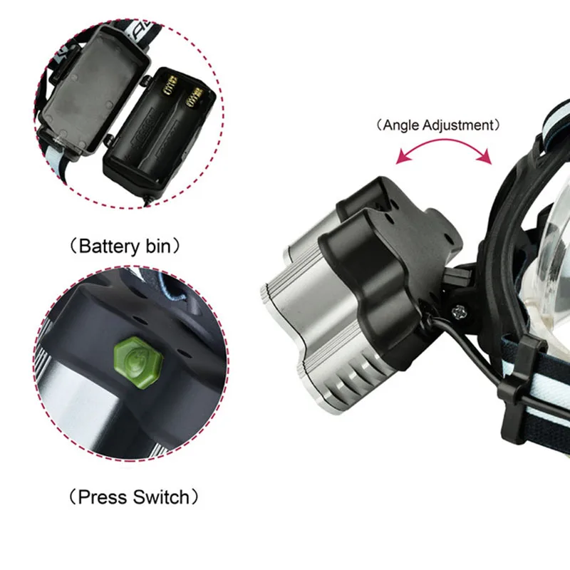 10000LM USB 9 светодио дный фары фара глава фонарик XM-L T6 Фара аккумуляторная использования 18650 для кемпинга