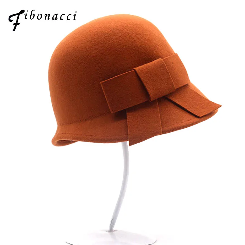 

Fibonacci Hats For Women High Quality Wool Fedoras Winter Female Irregular Brim Felt Hat Dome Fedora Hat Cloche Church Cap