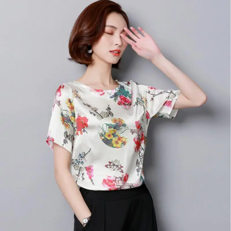 Плюс Размер Женская новая свободная стрейчевая рубашка темперамент Элегантная