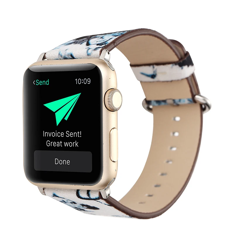 Ремешок из натуральной кожи для Apple Watch 38 42 мм|Ремешки часов| |